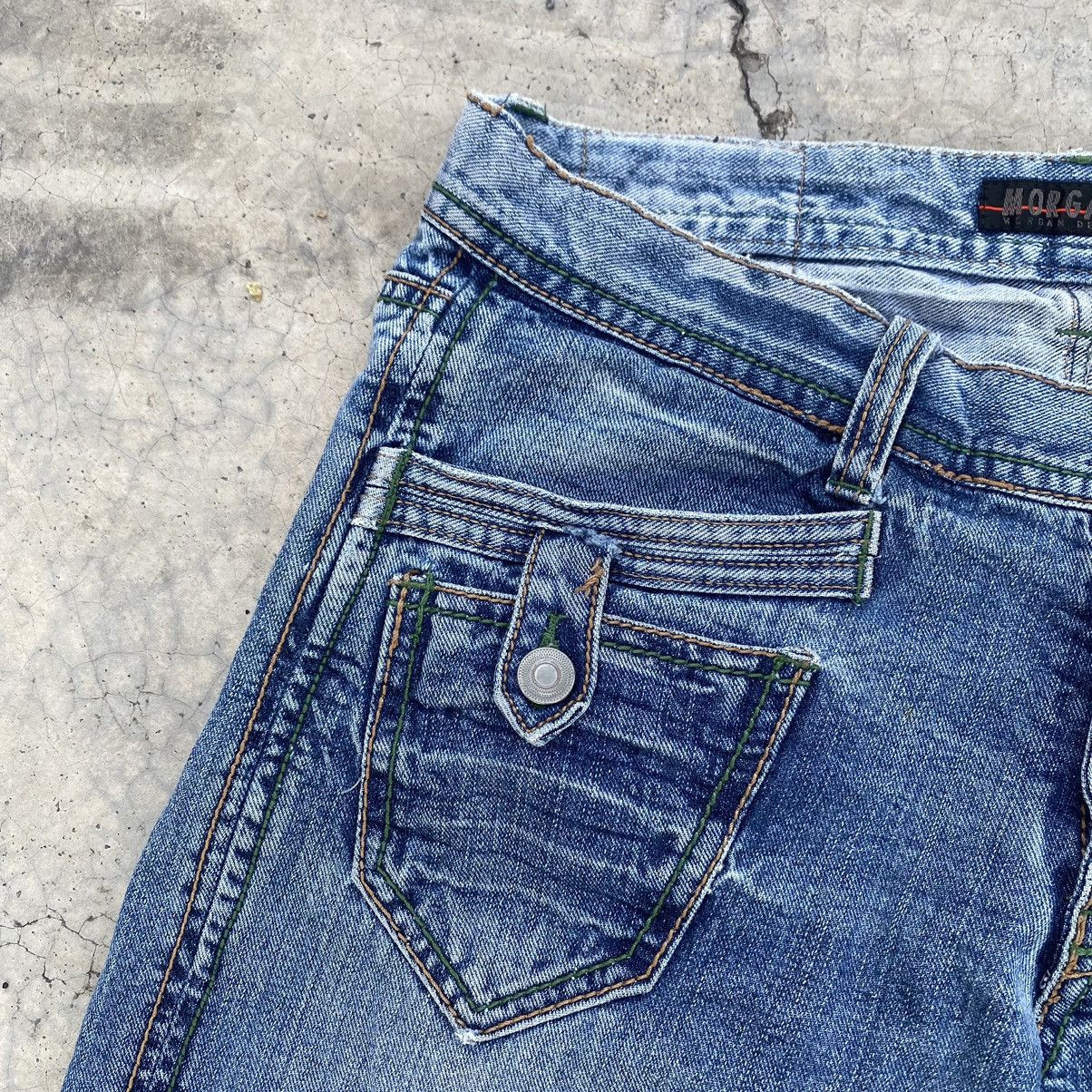 Japanese Brand Morgan Homme Y2K Archive Distressed Buttoned Denim Jeans Size 34" / US 12 / IT 48 - 6 Thumbnail