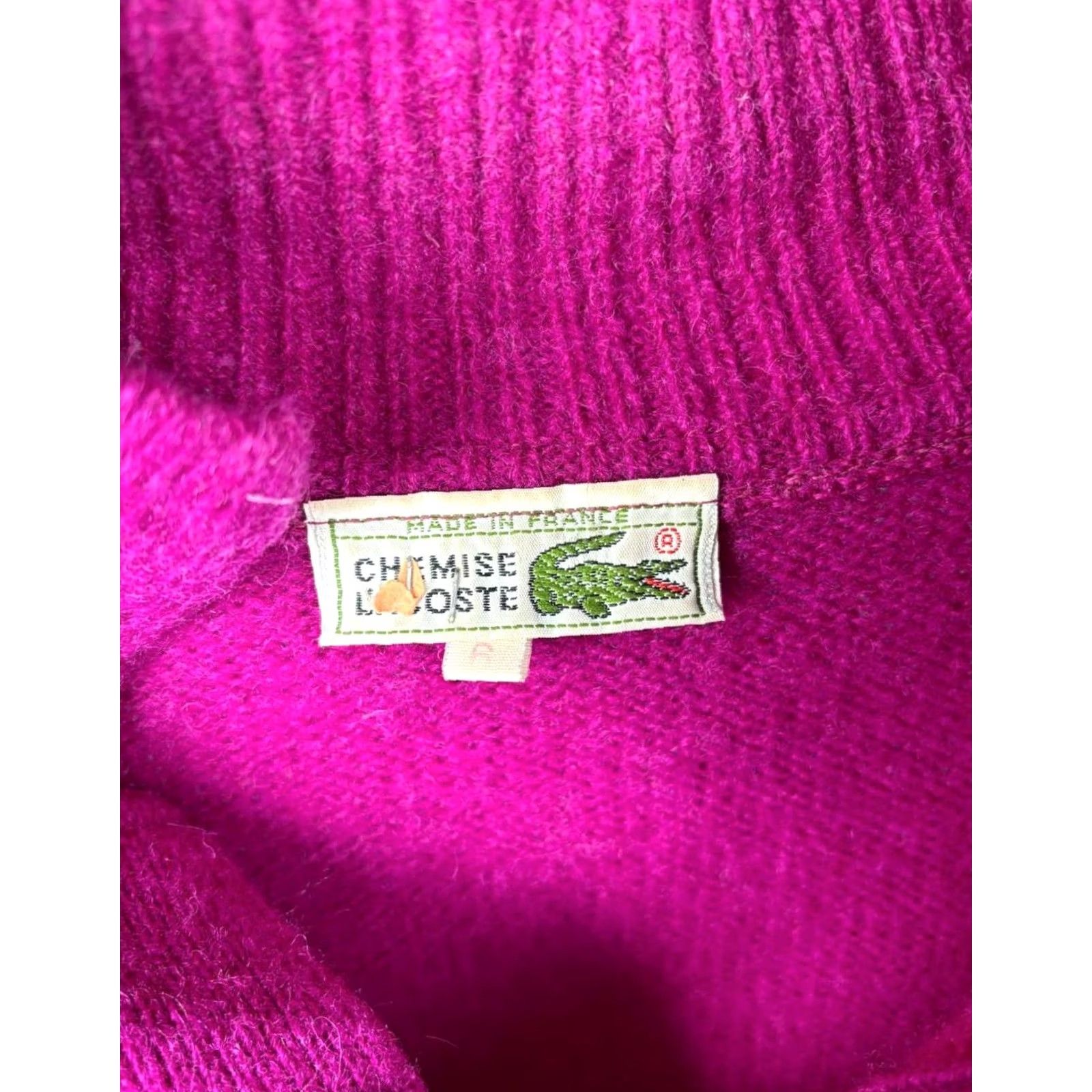 Lacoste Lacoste Knit Sweater Wool Purple Vintage 6 Heavyweight Crew Neck Pullover Mens 90s London Cotton Wool Knit Size US S / EU 44-46 / 1 - 5 Thumbnail