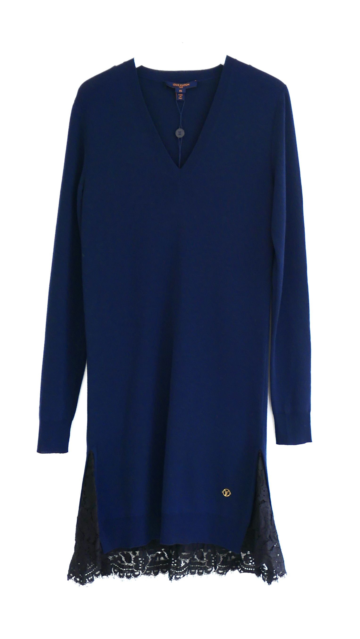 Louis Vuitton Louis Vuitton Resort 2018 Lace Hem Sweater Knit Dress Size XS / US 0-2 / IT 36-38 - 1 Thumbnail