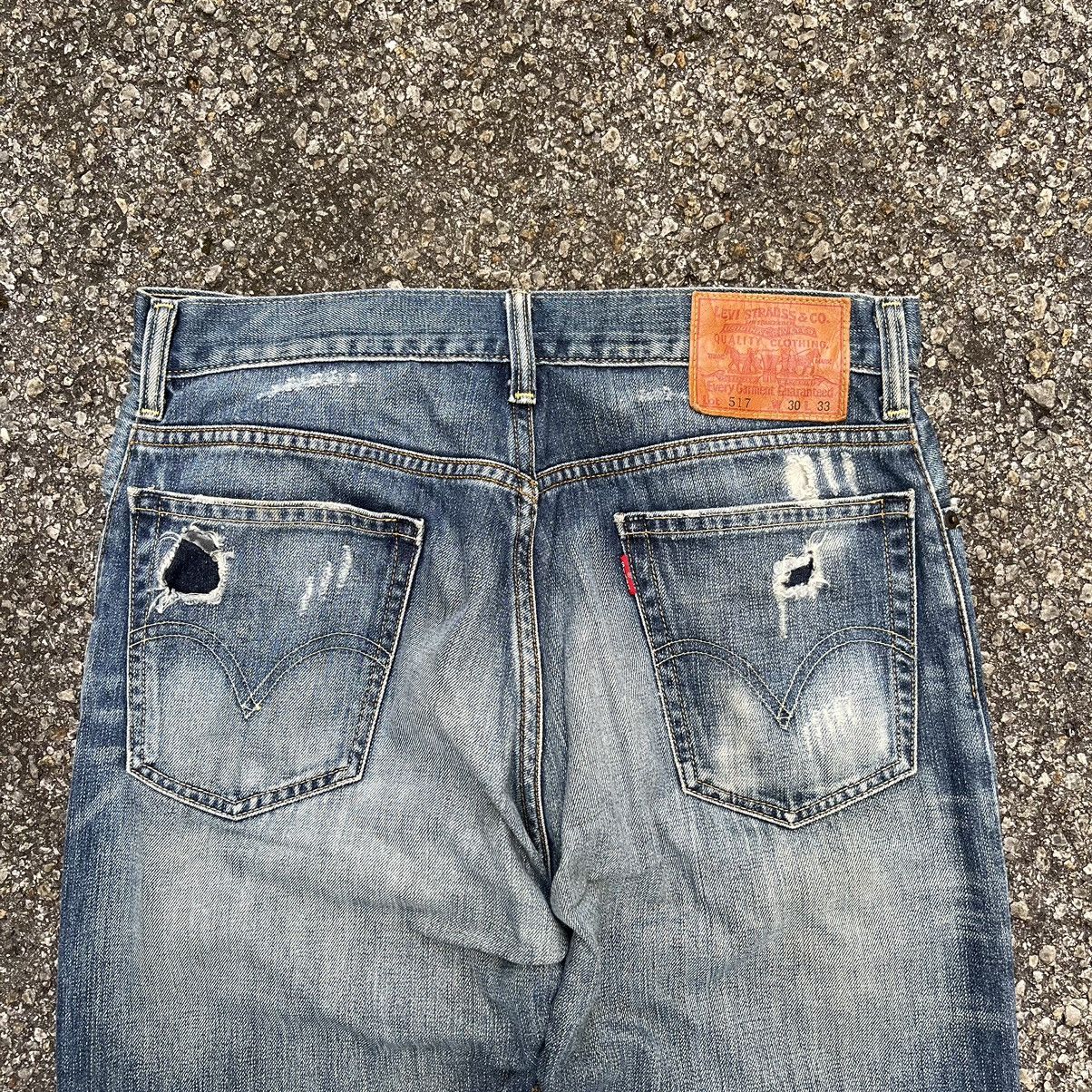 Levi's Flare Jeans Vintage Levis 517 Distressed Boot Cut Denim Size US 30 / EU 46 - 14 Thumbnail