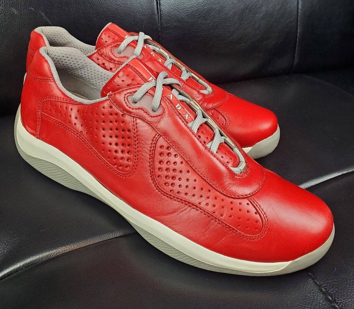 Prada Prada Americas Cup Cherry Red sz US9 Size US 9 / EU 42 - 6 Thumbnail