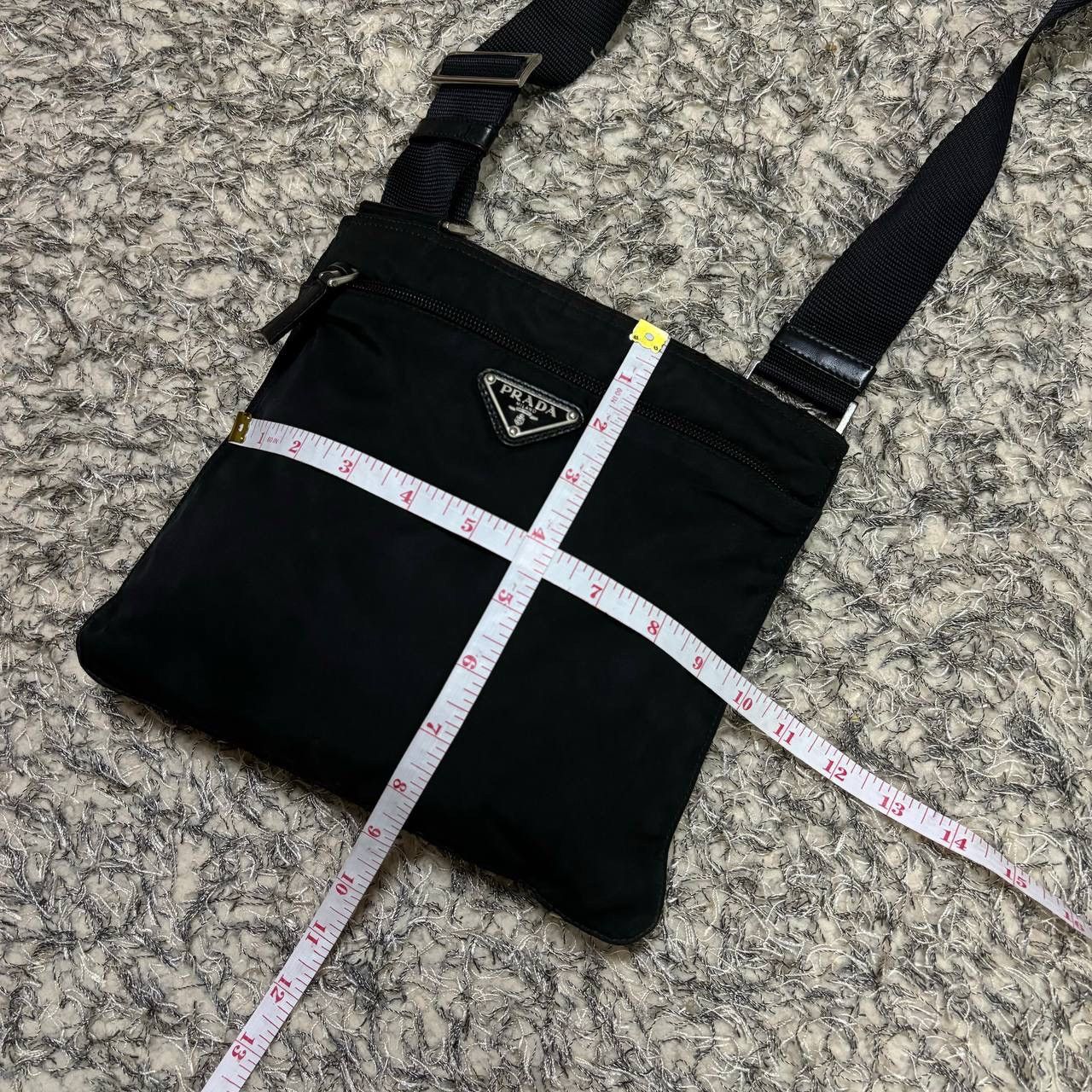 Prada Prada Vintage Black Nylon Messenger Bag V160 Flat Crossbody Size ONE SIZE - 15 Thumbnail