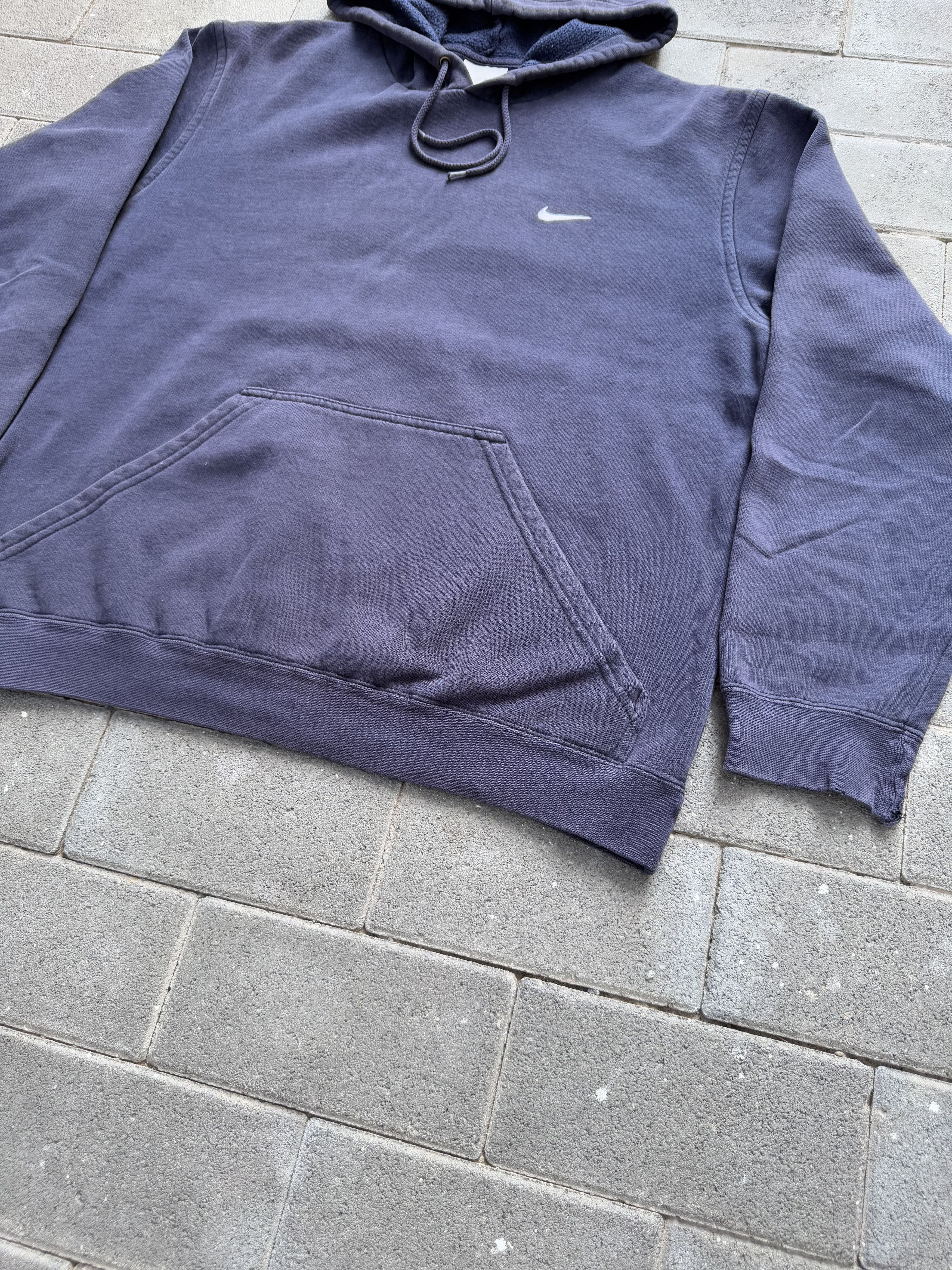 Nike VTG 90s Nike Embroidered Swoosh Hoodie Sweatshirt Size US L / EU 52-54 / 3 - 4 Thumbnail