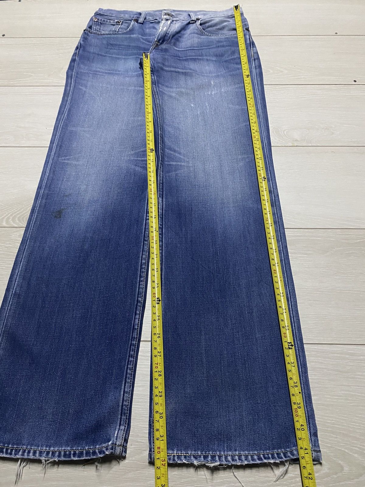 Levi's Vintage Levis 502 Blue Faded Wash Distressed Loose Jeans Size US 31 - 16 Thumbnail