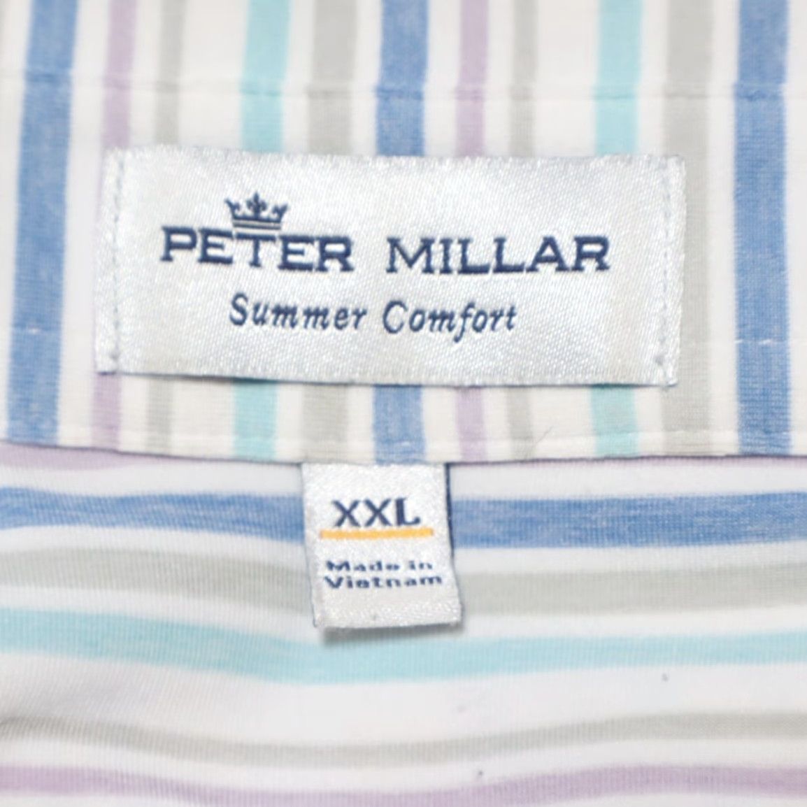 Peter Millar Peter Millar Morgan Stripe Performance Polo Shirt Men's 2XL Size US XXL / EU 58 / 5 - 8 Thumbnail
