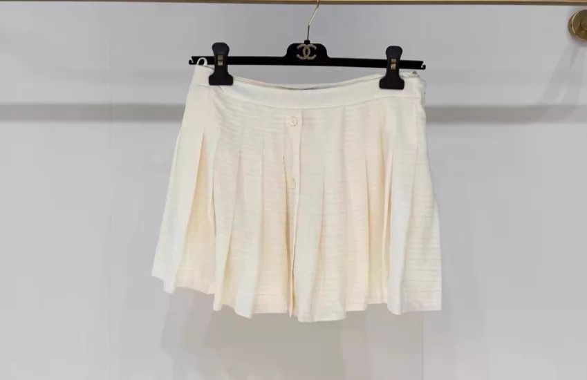 Prada logo jacquard pleated skirt 38