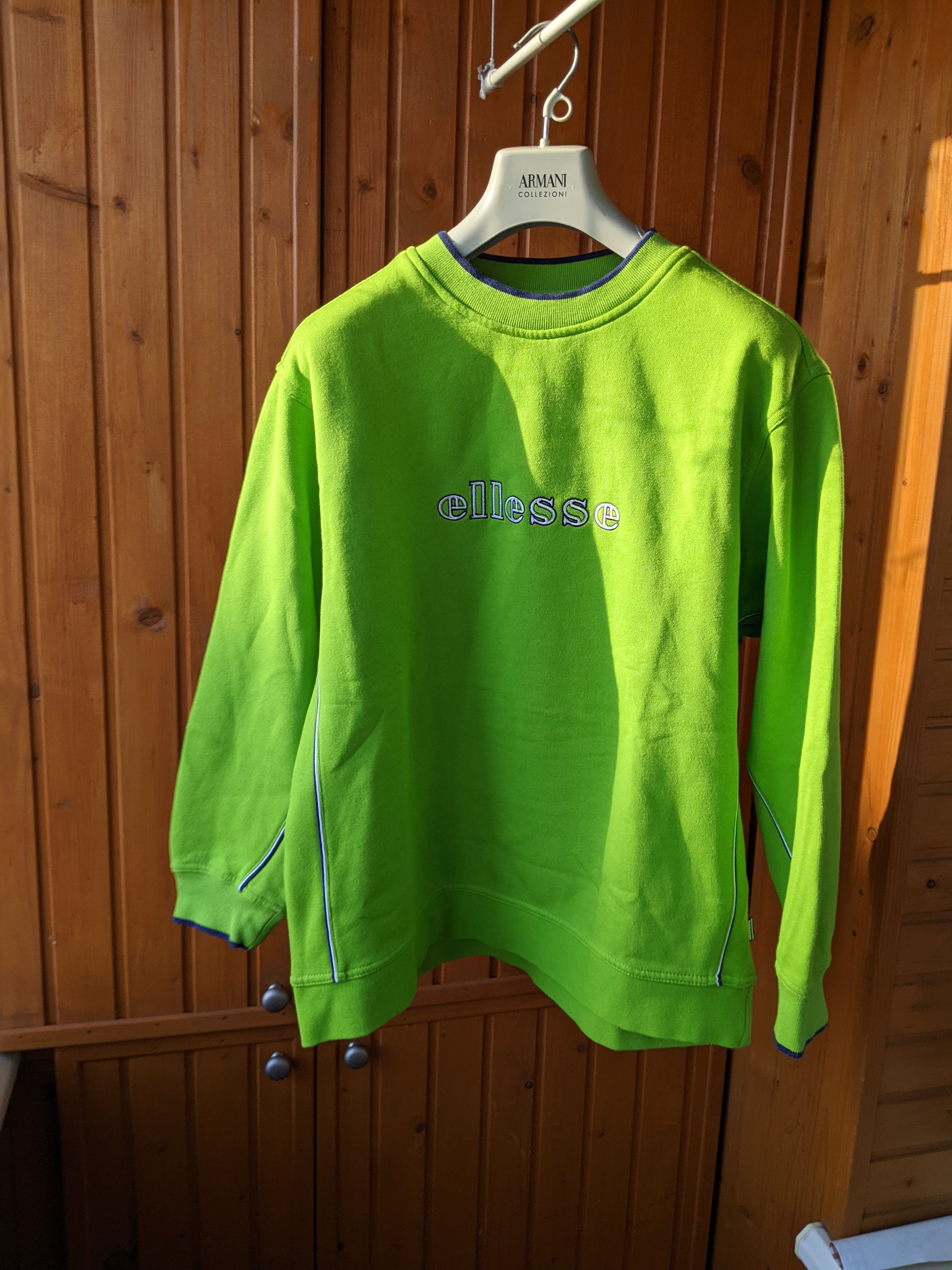 Ellesse RARE Ellesse Sweatshirt Big Logo Vintage 90s Oversize Green Size US S / EU 44-46 / 1 - 2 Thumbnail