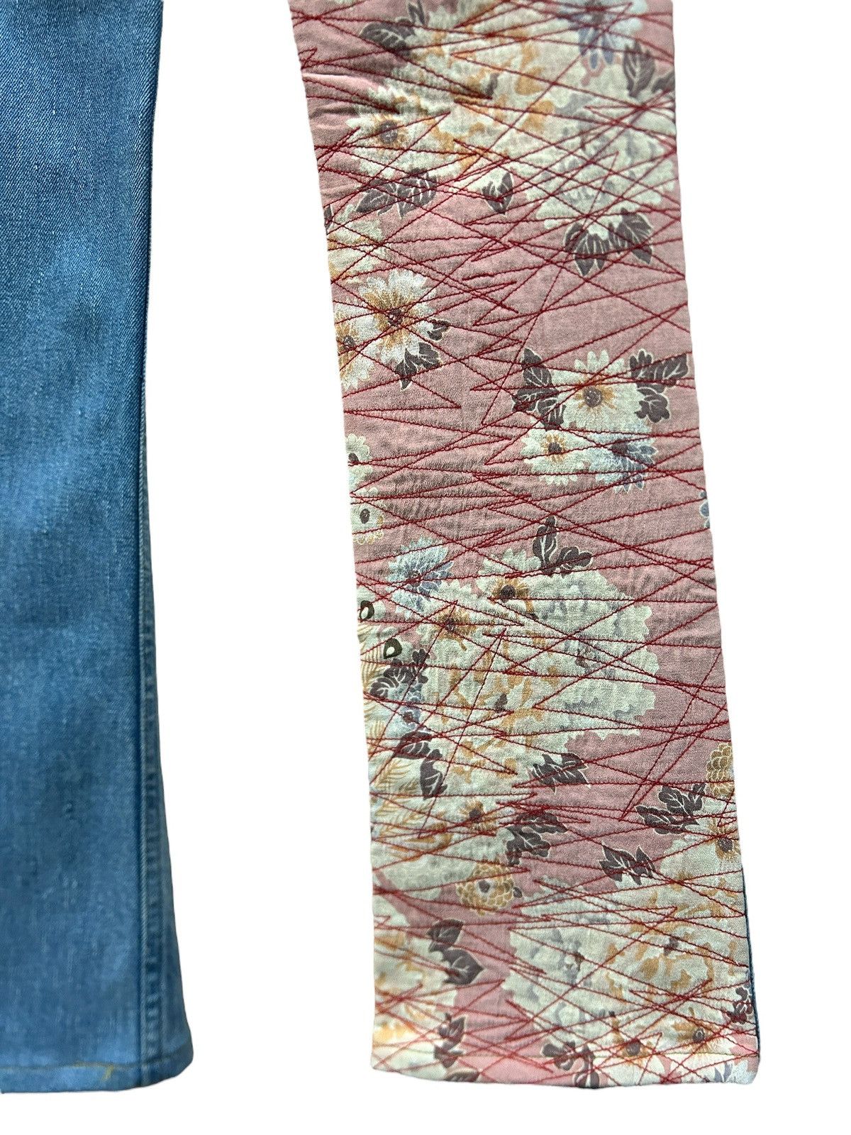 Japanese Brand × Kamakura Vintage Glamdy Japan Embroidery Sukajan Flowers Jeans Size US 28 / EU 44 - 13 Thumbnail