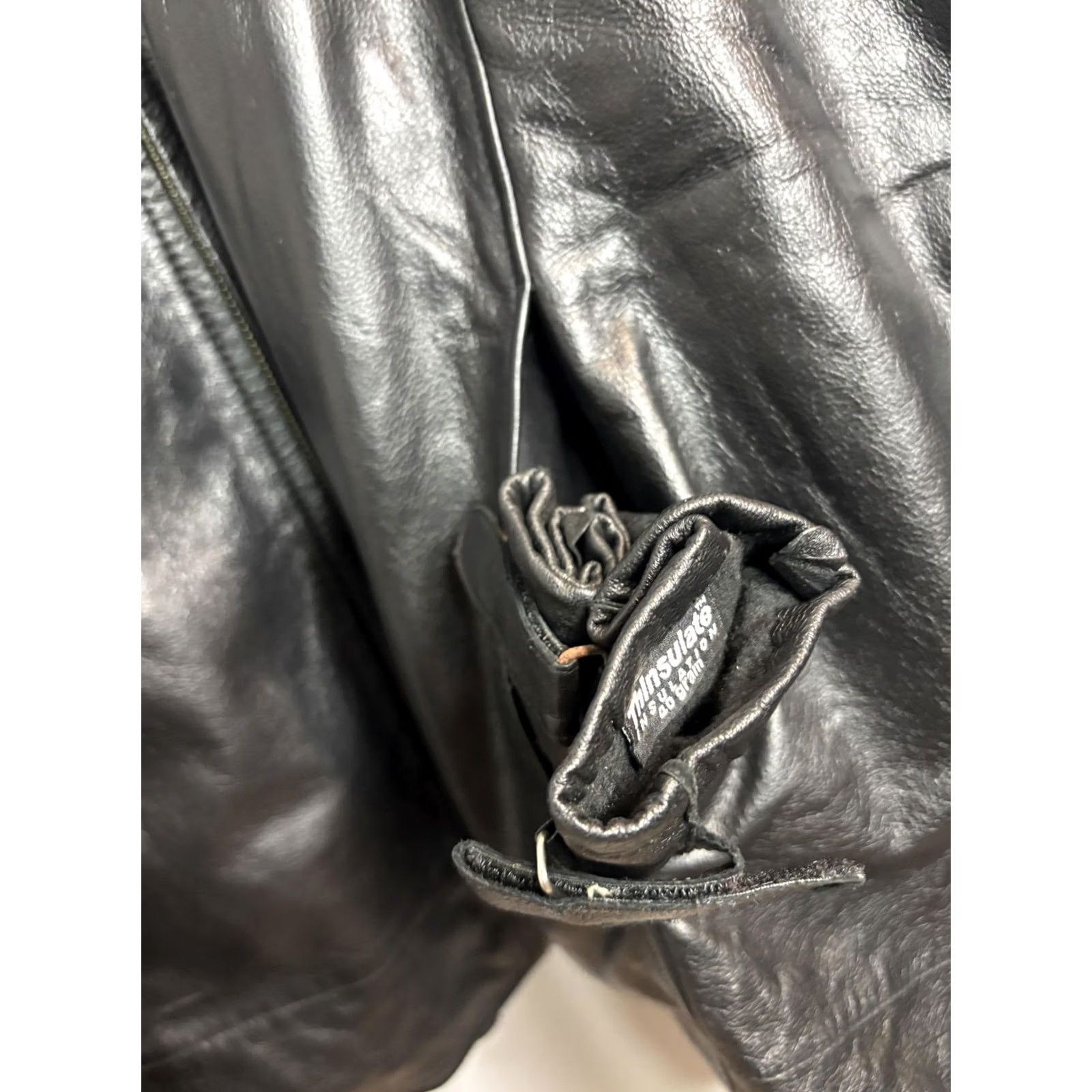 Vintage VINTAGE Wilsons Leather Jacket Womens 1X Black M. Julian Thinsulate Gloves Bomber Jacket 90s Mens Big & Tall Black Gloves Size XL / US 12-14 / IT 48-50 - 5 Thumbnail