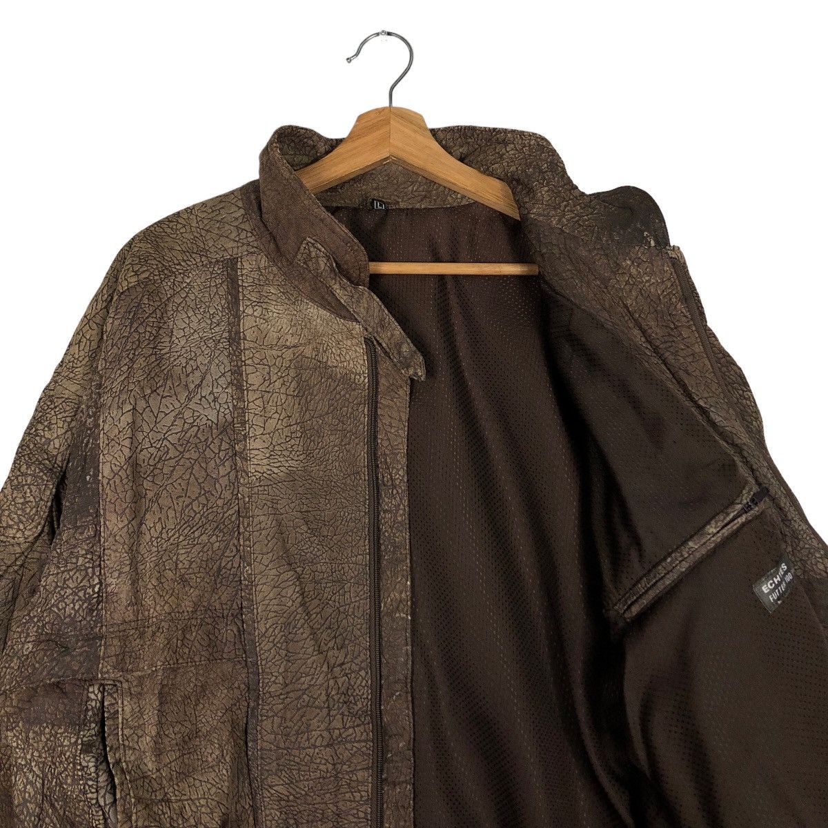 Genuine Leather 🔥Vtg Fly Bomber Leather Jacket Bondage Design Inspector Size US L / EU 52-54 / 3 - 10 Thumbnail