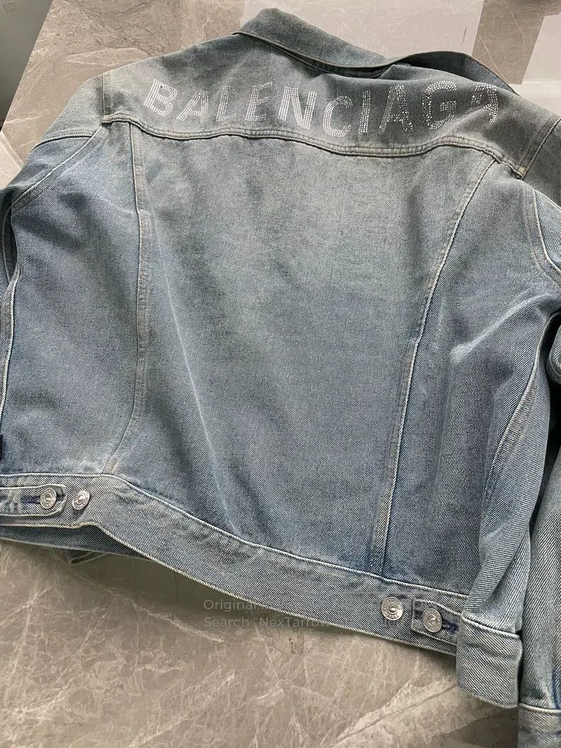 Balenciaga Balenciaga Denim Jacket Size S / US 4 / IT 40 - 2 Thumbnail