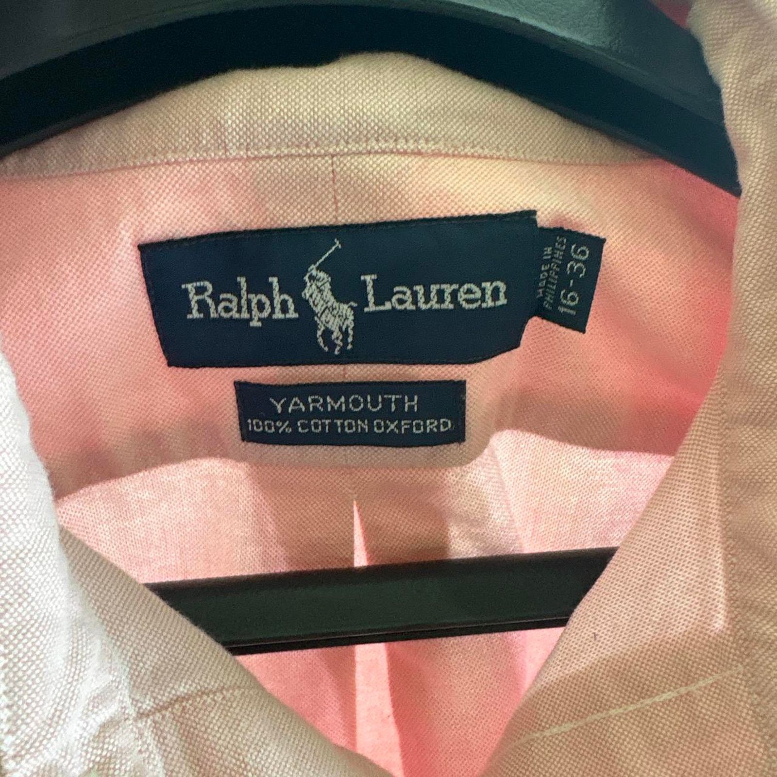 Ralph Lauren Vintage ralph lauren pink yarmouth Oxford button up shirt Size US XL / EU 56 / 4 - 4 Thumbnail