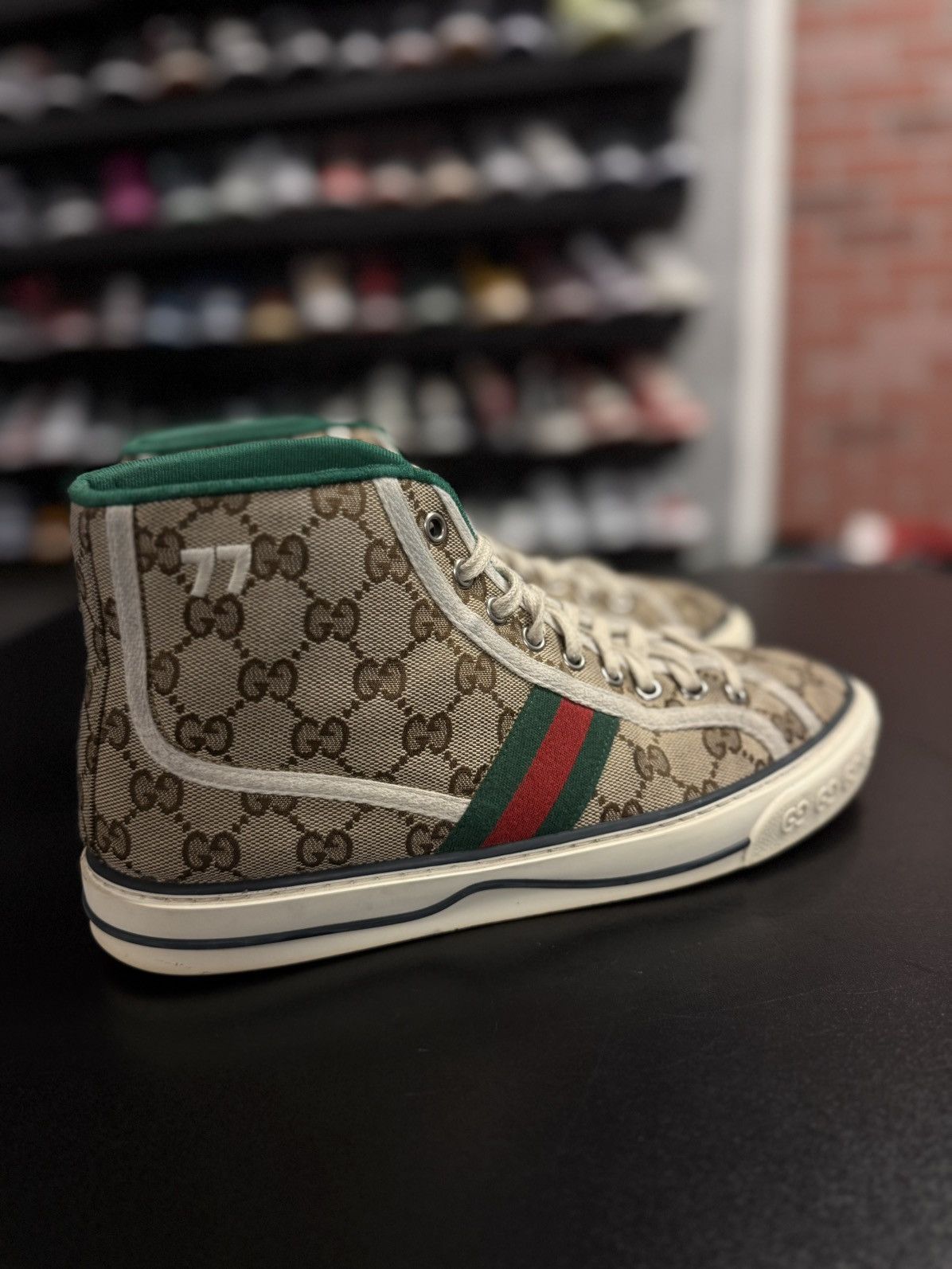 Gucci Gucci High Top 77 Tennis Sneakers Size 7.5G/8M Size US 8 / EU 41 - 3 Thumbnail