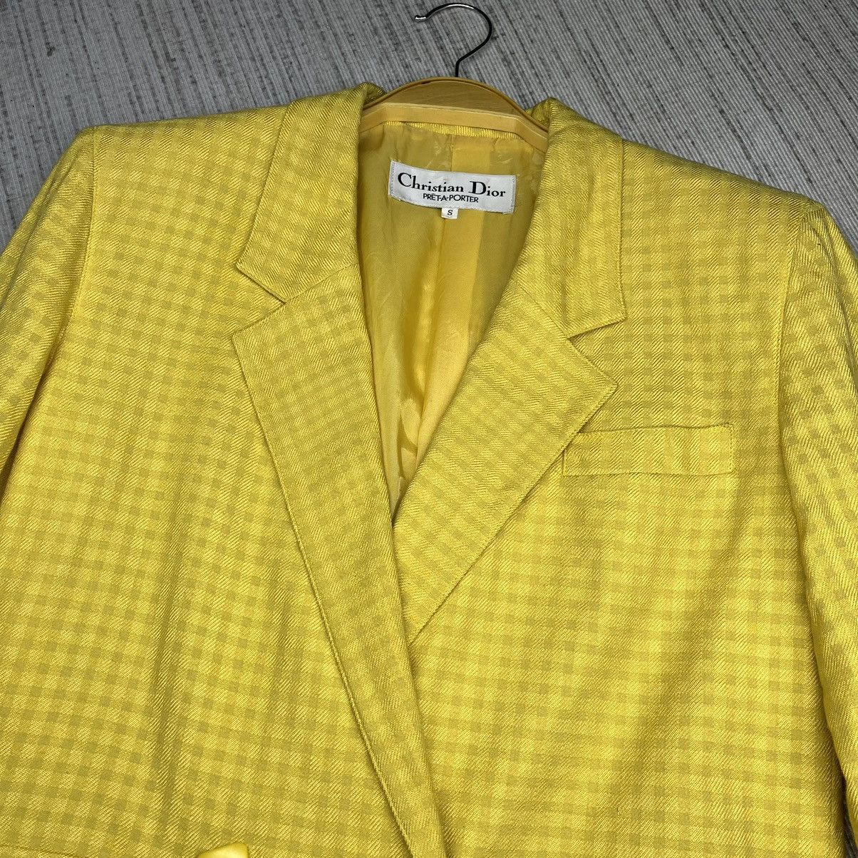 Christian Dior Monsieur A39 Vintage Christian Dior Pret-A-Porter Yellow Blazer Size US S / EU 44-46 / 1 - 5 Thumbnail