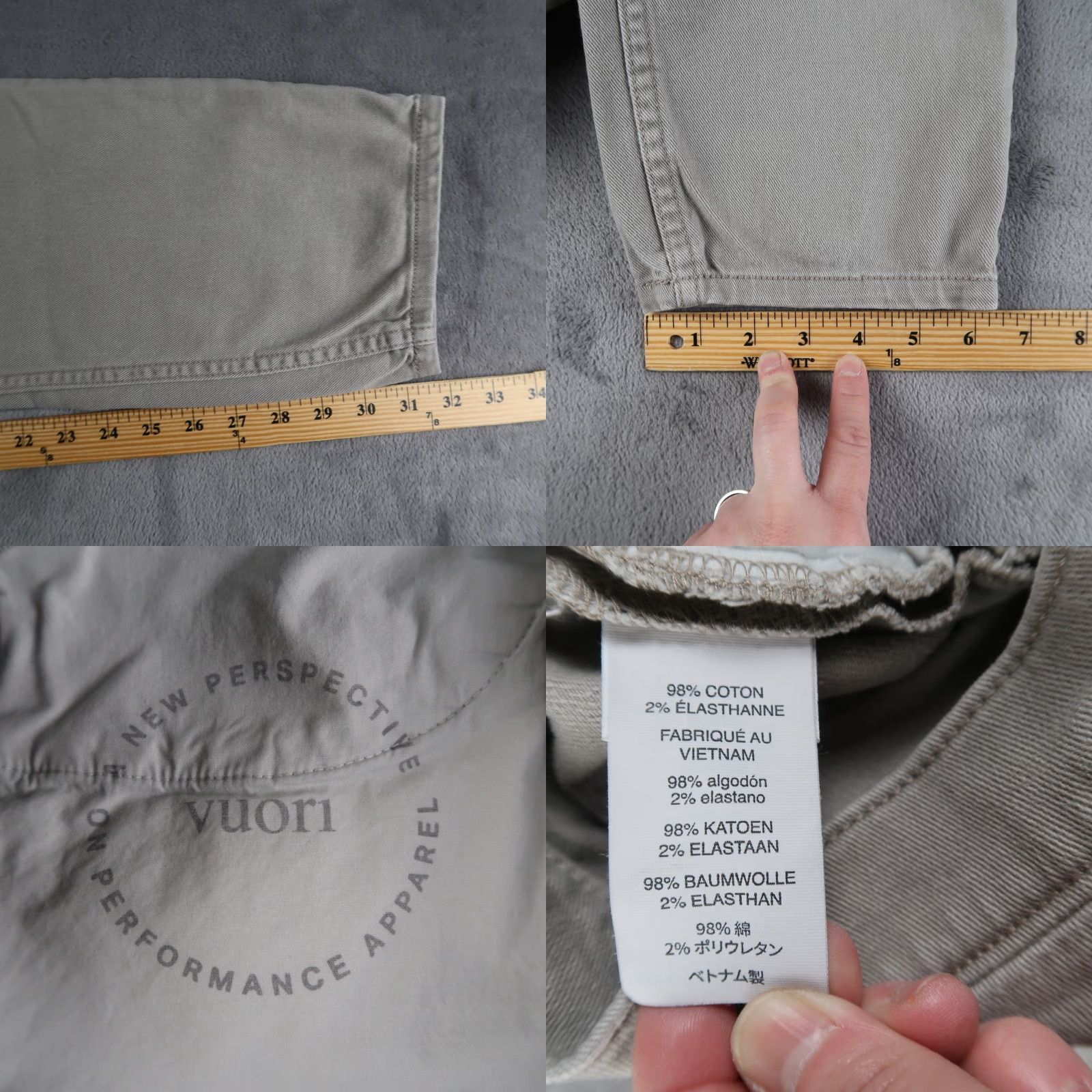 Vuori Vuori Men’s Benton Stretch Twill 5-Pocket Pants Gray Regular Size 30x31.75 Sports Athleisure 5 Pockets Jean Style Mens Size US 30 / EU 46 - 8 Thumbnail