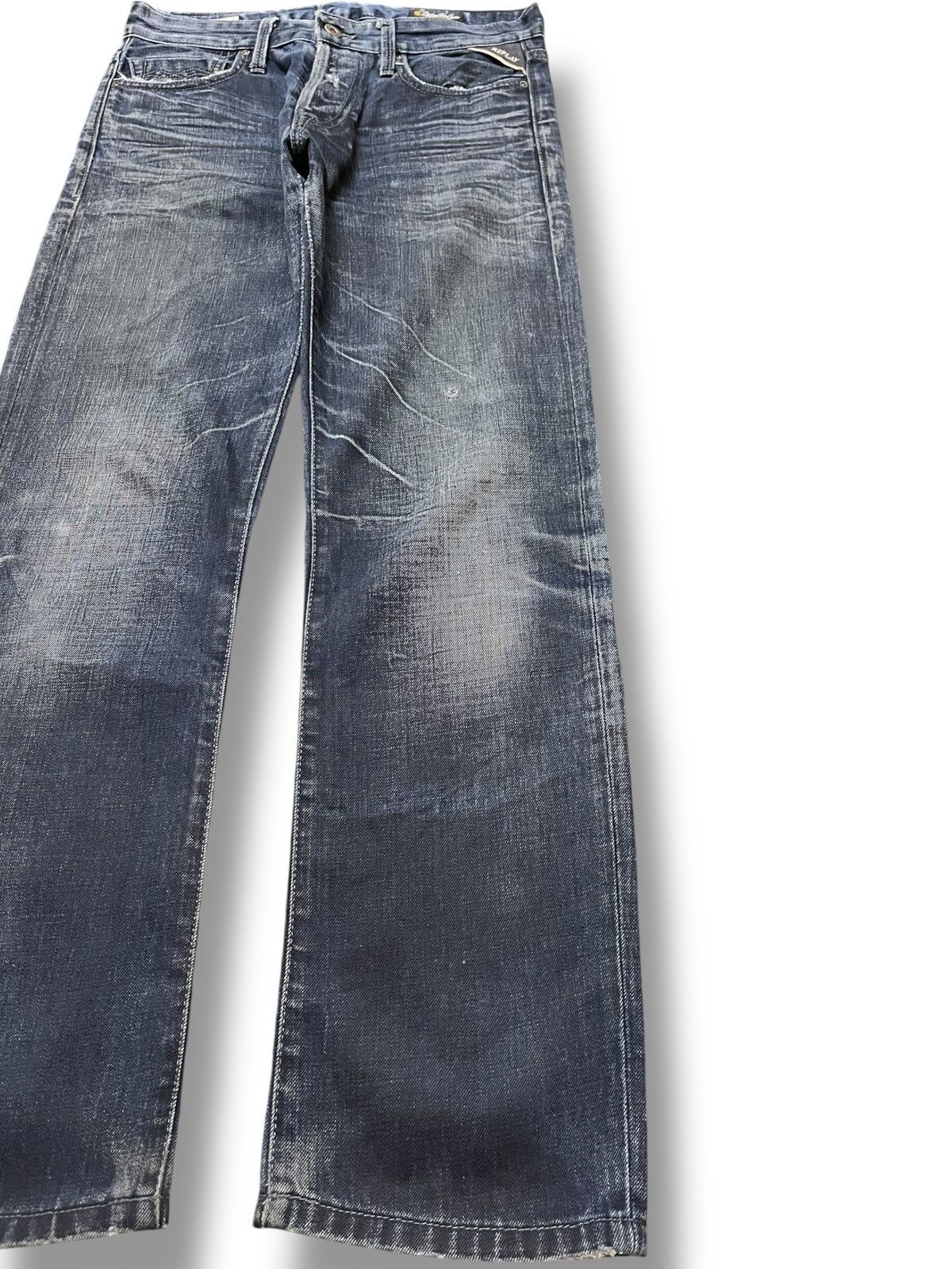 Replay Vintage Replay Jennon Honeycomb Whiskering Denim Size US 29 - 4 Thumbnail