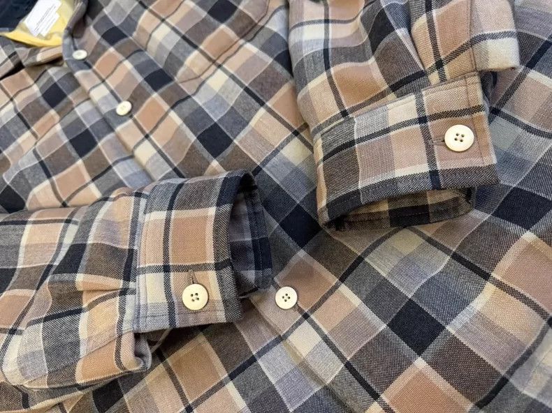 VISVIM KEESEY CHECK DOWN JACKET Beige-2506