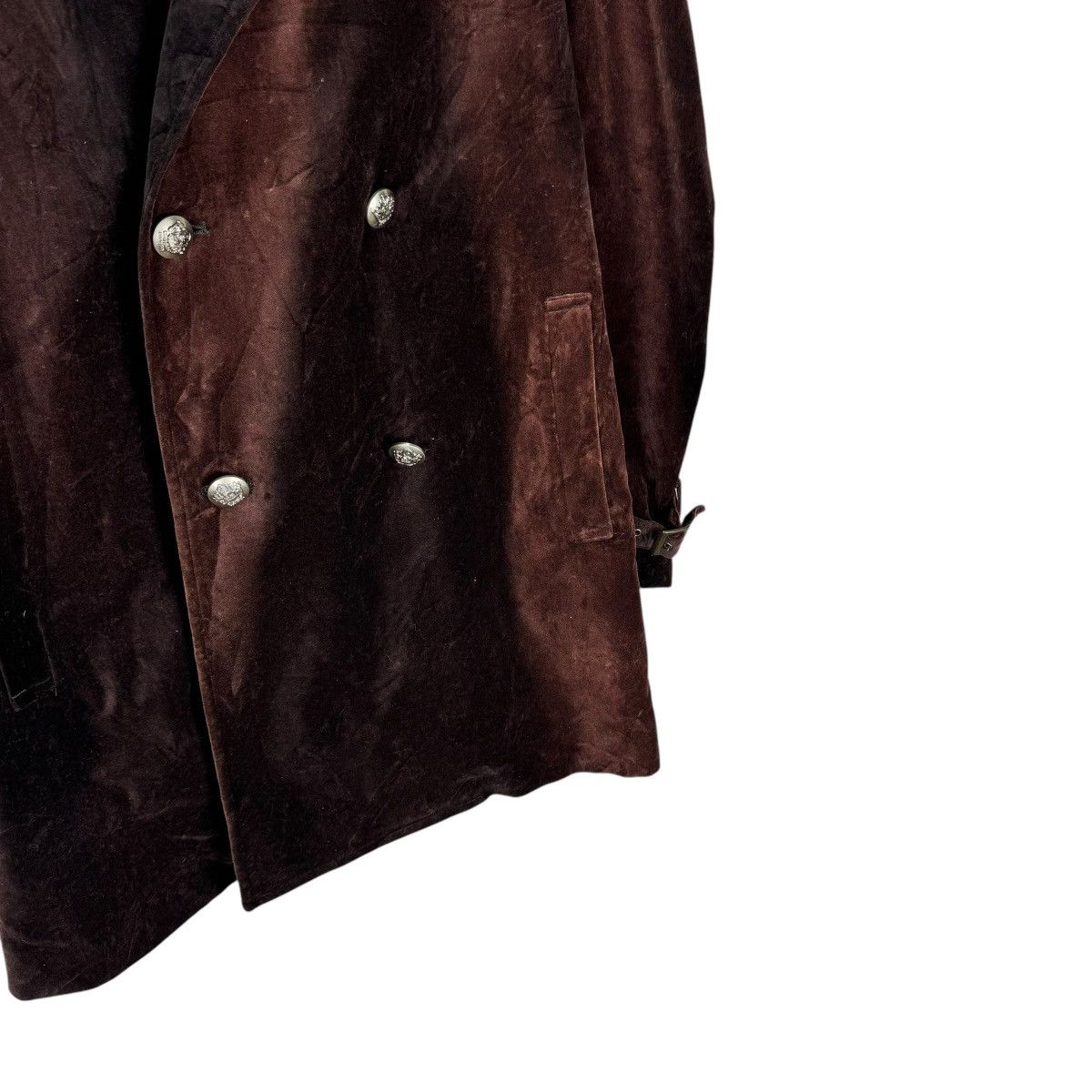 Katharine Hamnett London ☀️HAMNETT DOUBLE BREASTED BUTTON FUT COLLAR COAT JACKET Size M / US 6-8 / IT 42-44 - 5 Thumbnail