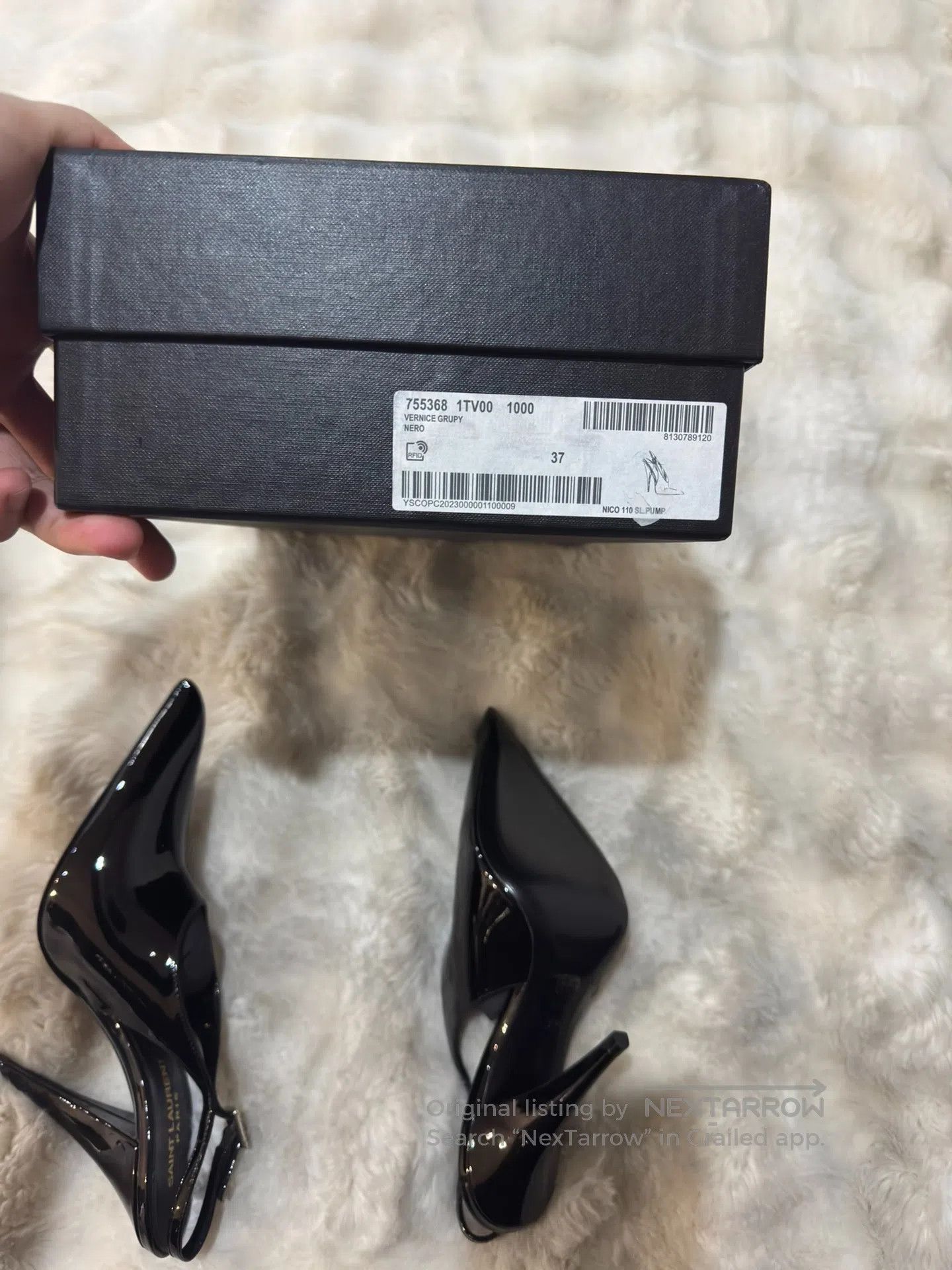 Saint Laurent Paris Saint Laurent Paris Crystal Lacquer Pointed Toe High Heels Size US 6.5 / IT 36.5 - 9 Thumbnail