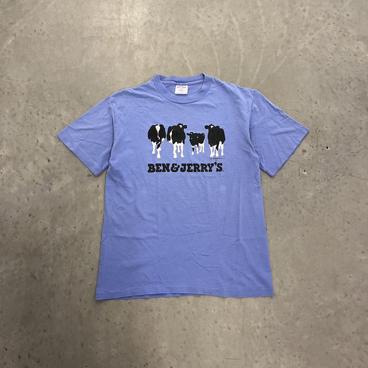 Vintage CRAZY 1992 Ben and Jerry's T shirt Blue SUPER RARE Vintage M Size US M / EU 48-50 / 2 - 1 Thumbnail