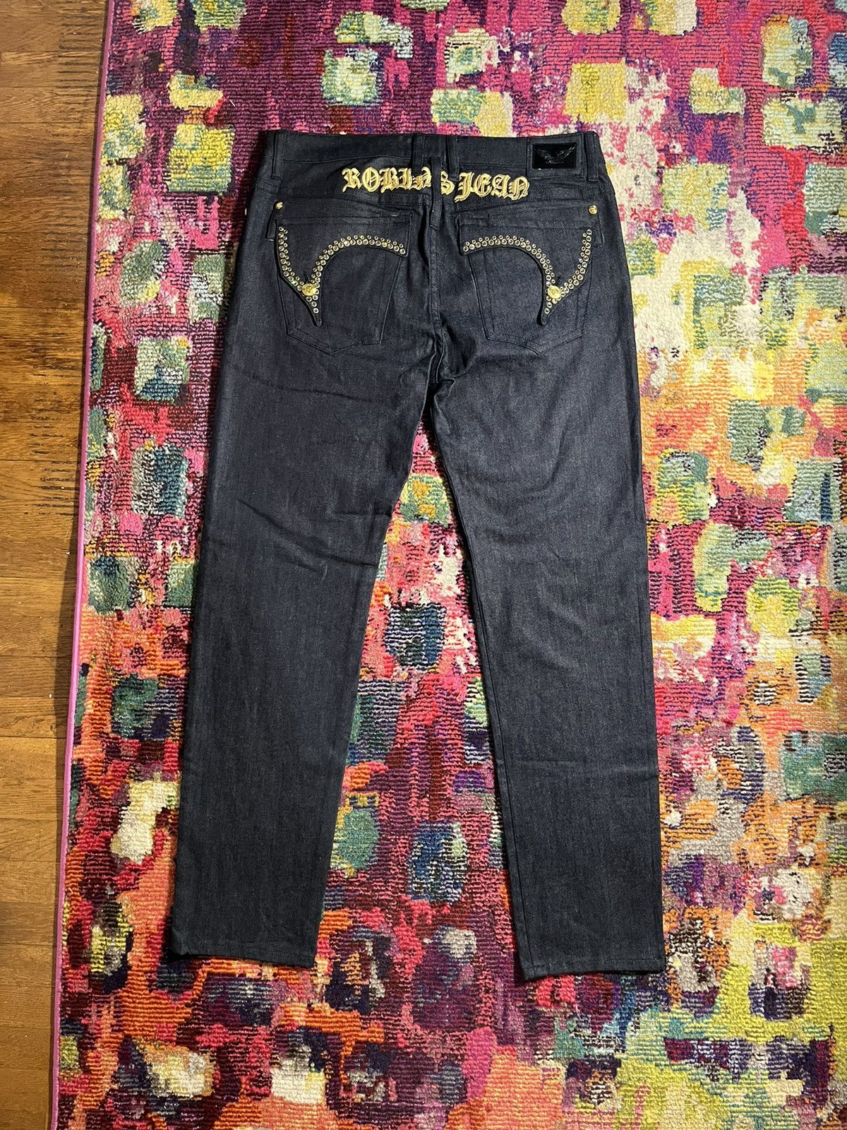 Robins Jeans Robin’s Jean Black and Gold 39 Size US 39 - 1 Thumbnail