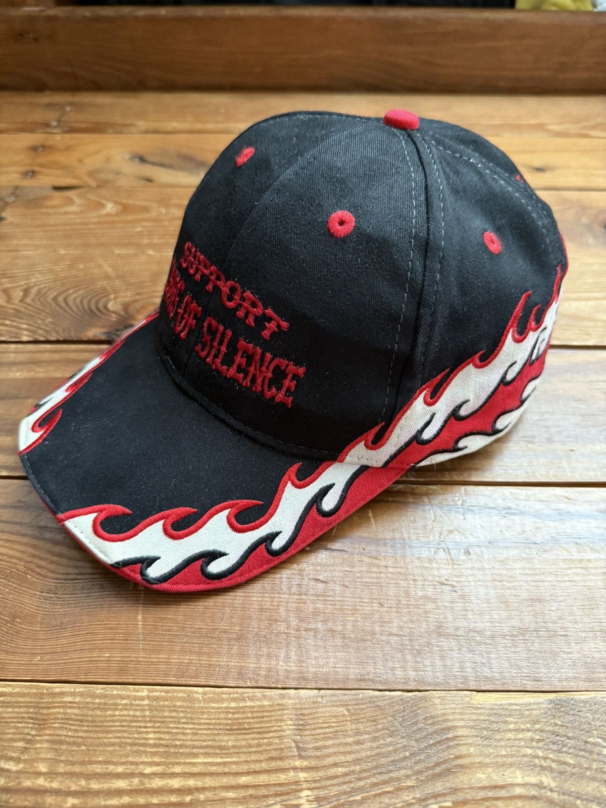 Vintage Vintage 90s Y2K Sons of Silence Motorcycle MC Flame Hat Size ONE SIZE - 2 Thumbnail