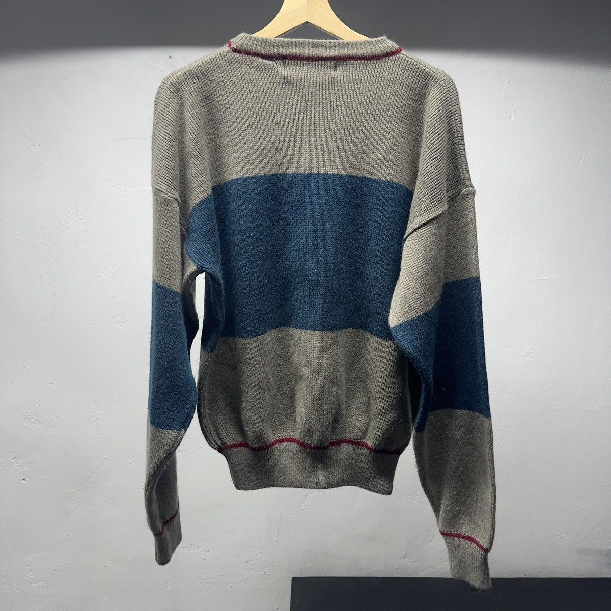 Vintage Faded Two Tone Green Blue Sweater ERD Grunge Chrome Size US XL / EU 56 / 4 - 2 Thumbnail