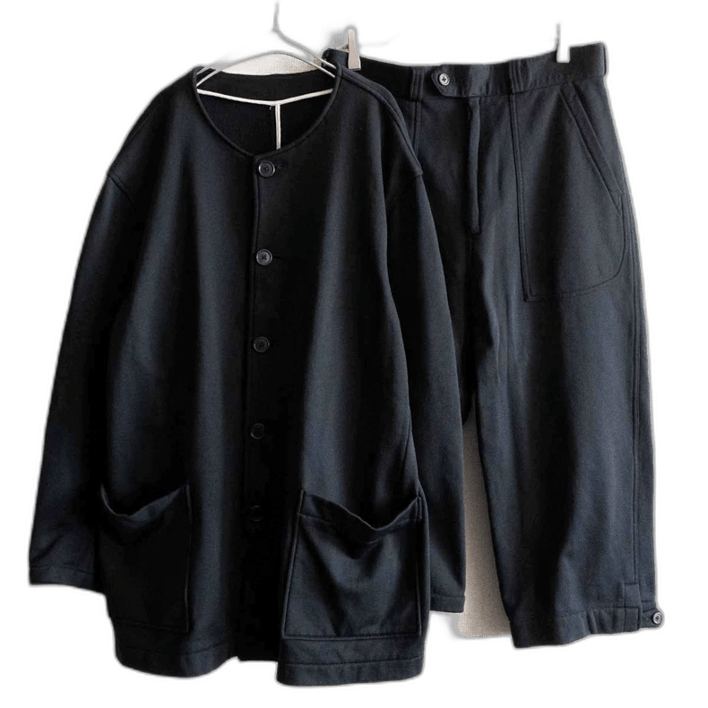 Yohji Yamamoto 1990s Yohji Yamamoto Black Wool Set-2505 Size US 32 / EU 48 - 1 Thumbnail