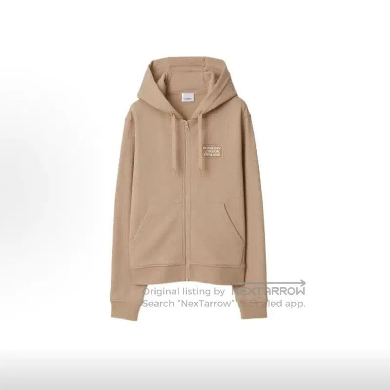 Burberry Burberry Khaki Cotton Logo Hoodie for Women. Size M / US 6-8 / IT 42-44 - 1 Thumbnail