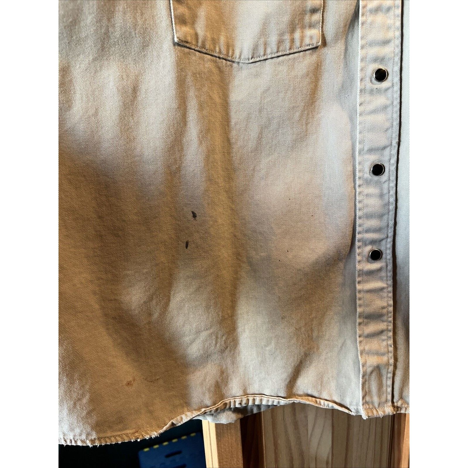 Carhartt Carhartt Shirt Jacket Men’s XXL Khaki Canvas Cotton STAINS Size US XXL / EU 58 / 5 - 9 Thumbnail