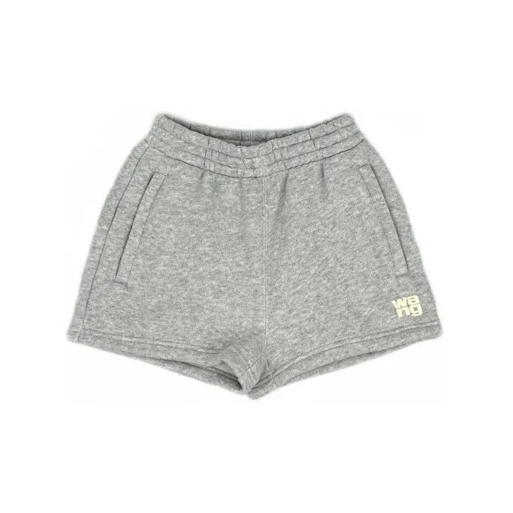 Alexander Wang Alexander Wang SS23 Grey Logo Mid-Length Shorts - Size 22" - 2 Thumbnail