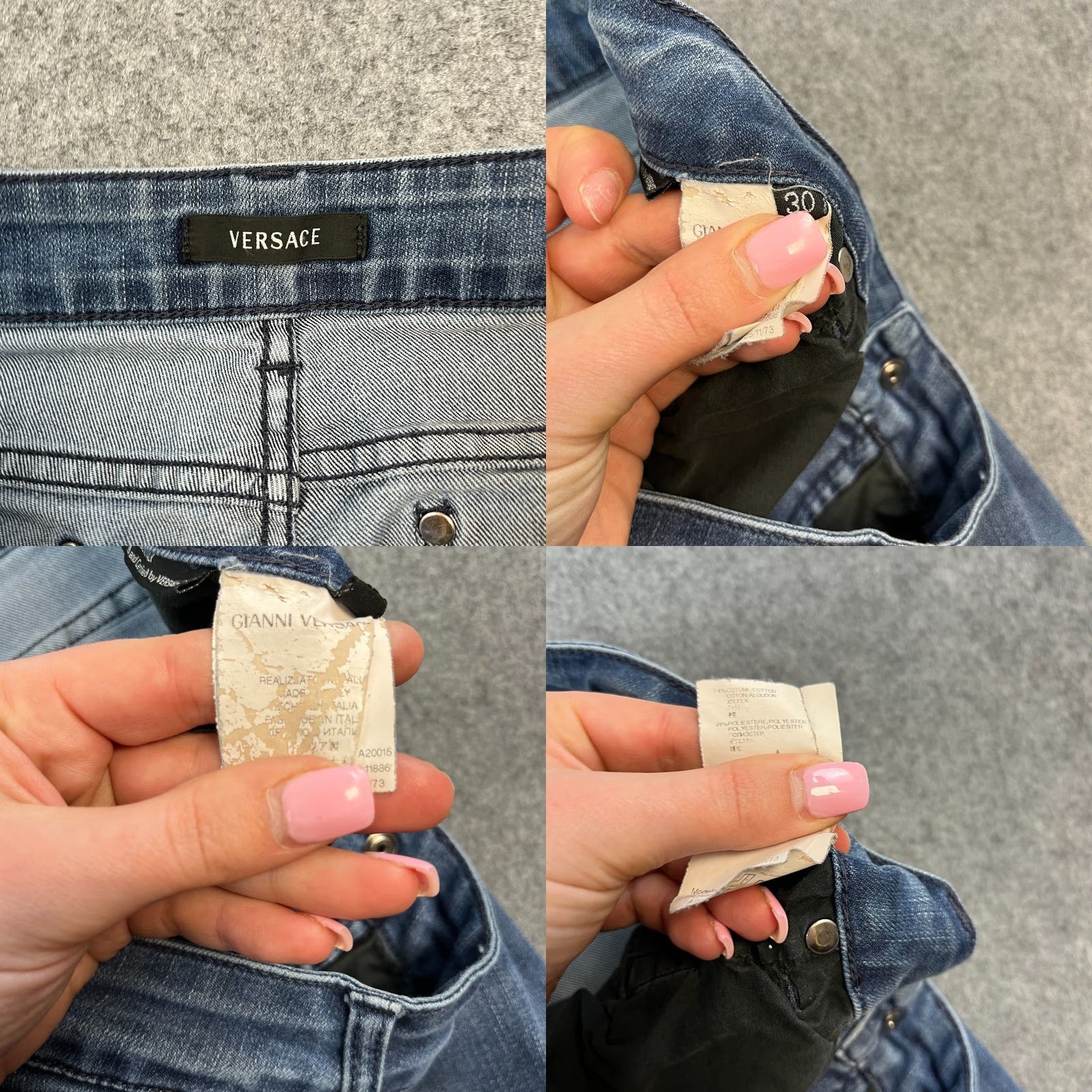 Vintage Vercase Womens Jeans Slim Skinny 30 32 UK 10 Mid Wash Blue Vintage Italy Made Jeans Womens Size 10 Blue Slim Vintage Italy Vercase Size 32" / US 10 / IT 46 - 8 Thumbnail