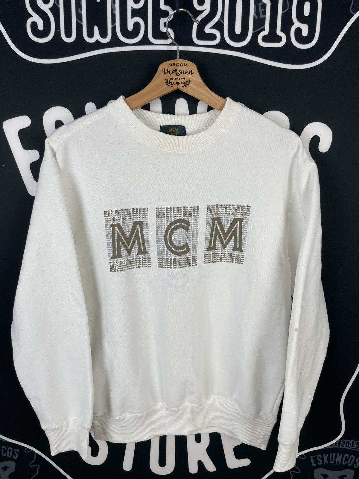 MCM Vintage MCM Golf Spell Out Logo Sweatshirt Size US M / EU 48-50 / 2 - 2 Thumbnail