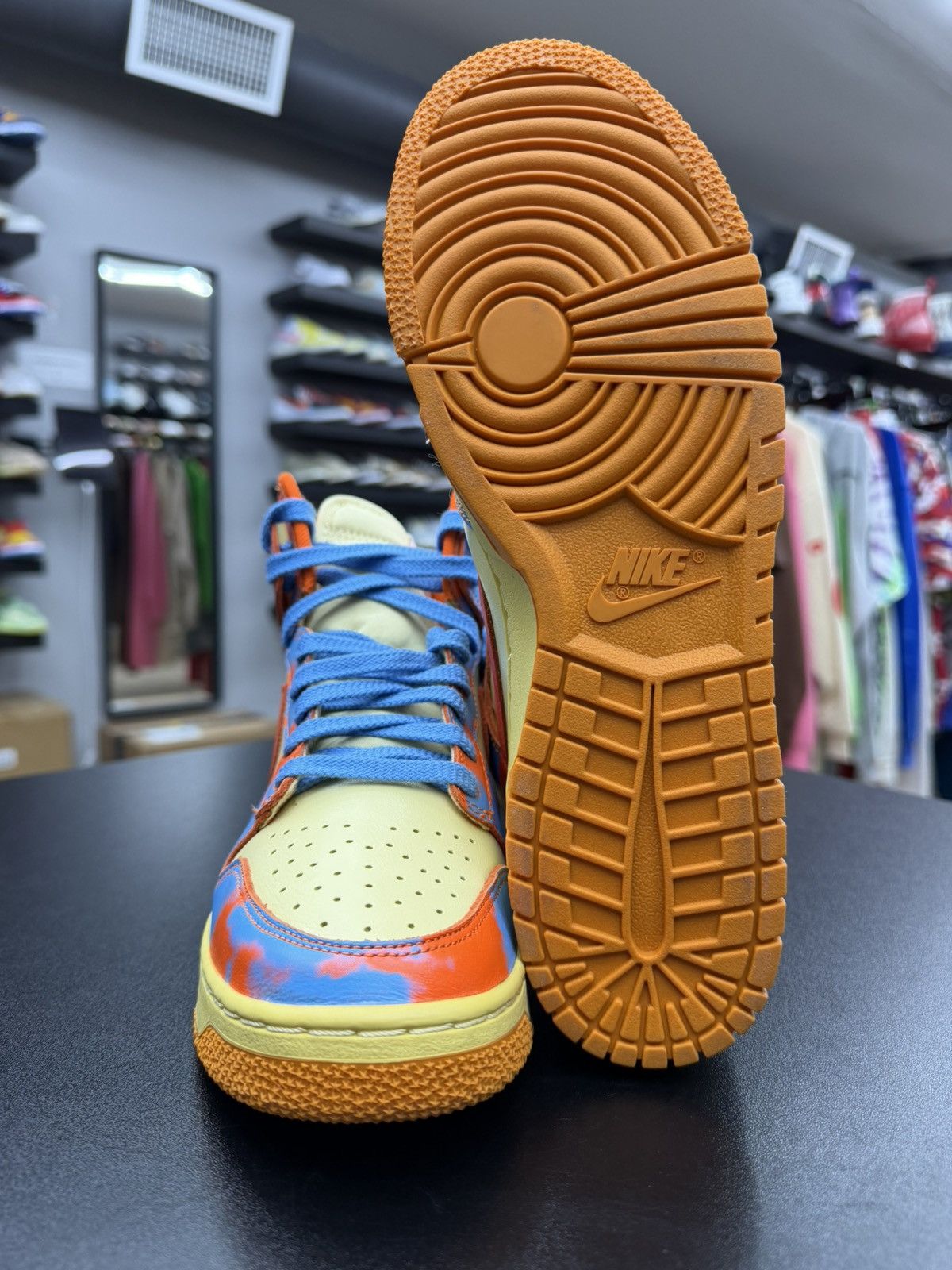 Nike Size 9 - Nike Dunk High 1985 SP Acid Wash Orange Size US 9 / EU 42 - 9 Thumbnail