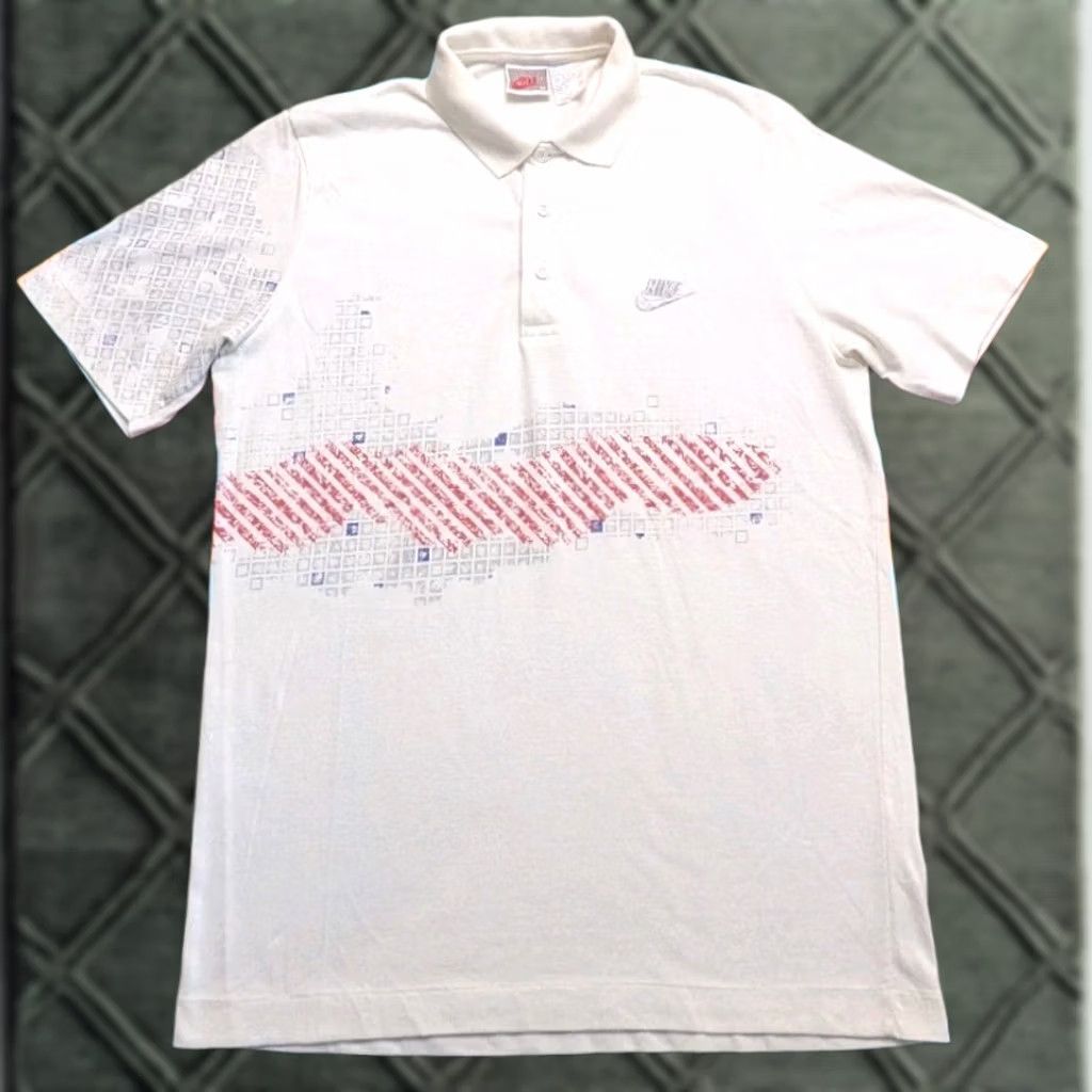 Nike VINTAGE Nike Challenge Court Andre Agassi Polo Tennis Shirt Single Stitch Medium Mens White Size US M / EU 48-50 / 2 - 1 Thumbnail