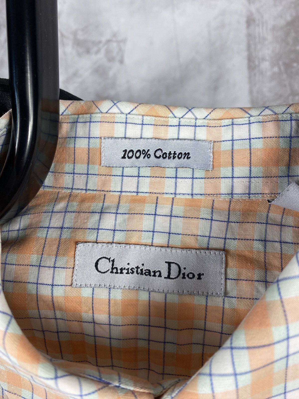 Dior Christian Dior checkered shirt embroidered logo on chest Size US M / EU 48-50 / 2 - 8 Thumbnail