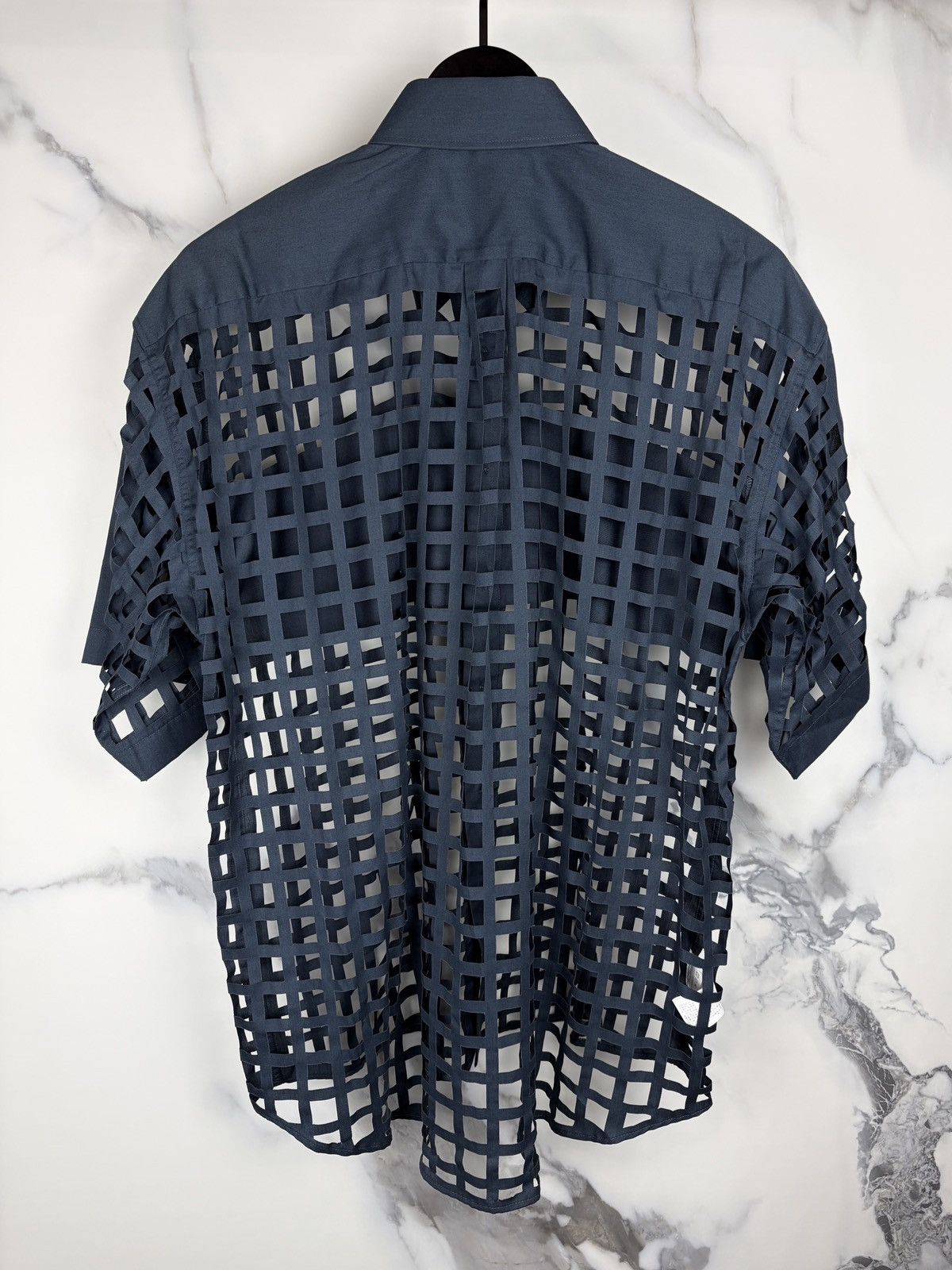 Raf Simons SS06 Raf Simons Laser Cut Net Buttonup Shirt Icarus Surgit Size US S / EU 44-46 / 1 - 3 Thumbnail
