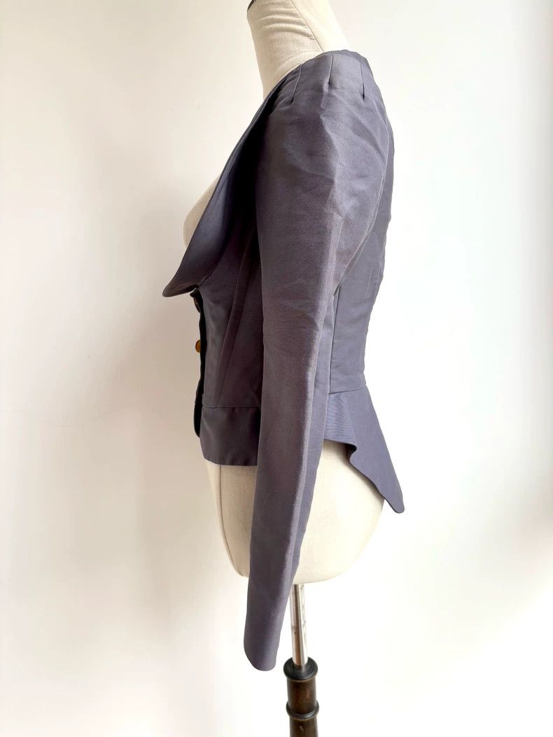 Vivienne Westwood Vivienne Westwood Gray pearly collar fishbone suit jacket Size XS / US 0-2 / IT 36-38 - 4 Thumbnail