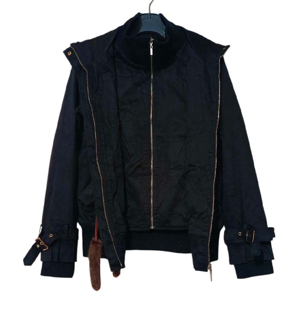 Japanese Brand CECIL McBEE 2 Fur Napoleon Double Layer Jacket Size M / US 6-8 / IT 42-44 - 7 Thumbnail