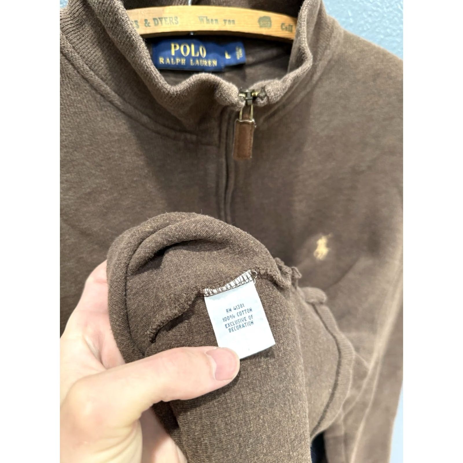 Polo Ralph Lauren Polo Ralph Lauren Sweatshirt Zip Brown Cotton Men L Size Large Pullover Closure Zip Size US L / EU 52-54 / 3 - 4 Thumbnail