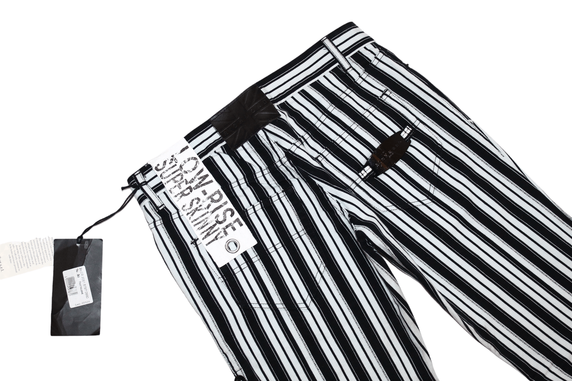 Richmond Denim Richmond Denim Low-Rise Super Skinny Striped Jeans Size US 30 / EU 46 - 10 Thumbnail
