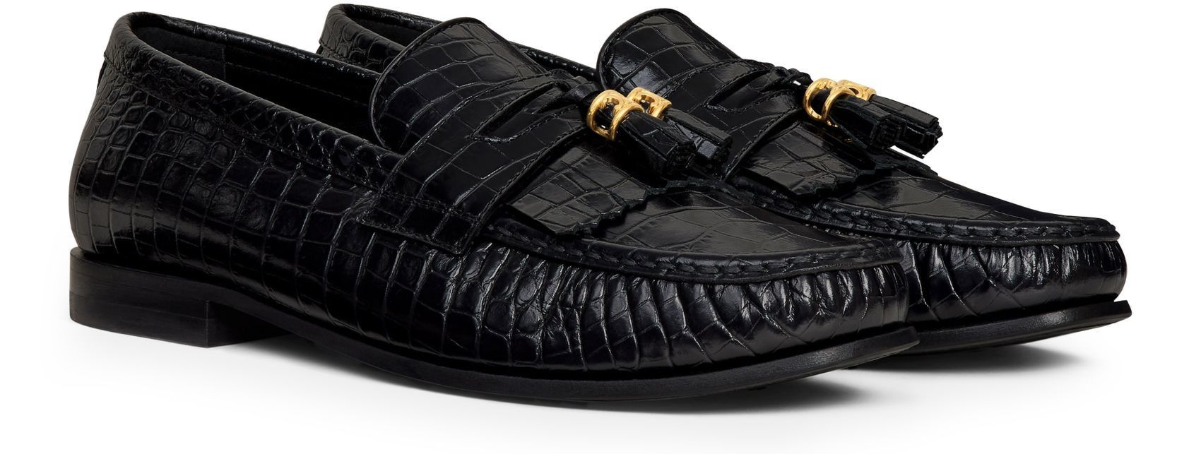 Celine o1w1db10125 356553020C Luco Triomphe Loafers in Black Size US 5 / IT 35 - 2 Thumbnail