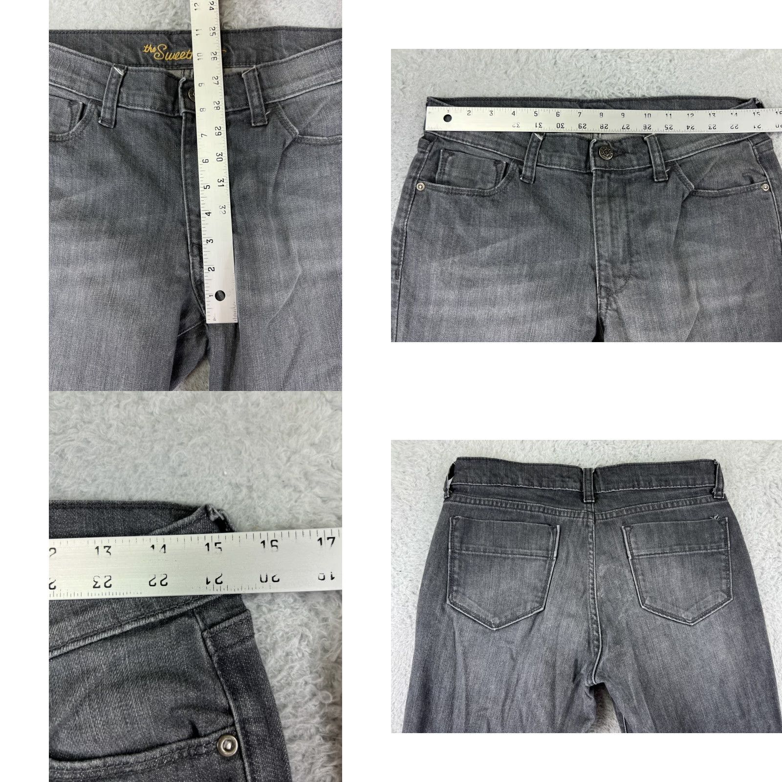 Old Navy Old Navy Jeans Womens 8 Gray Denim Bootcut 5-Pocket Cotton Blend Regular Size 30" / US 8 / IT 44 - 9 Thumbnail