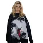 Japanese Brand × Vintage Y2K Autumn/Winter Portrait Jacquard Women's Knitted Sweater Size S / US 4 / IT 40 - 4 Thumbnail