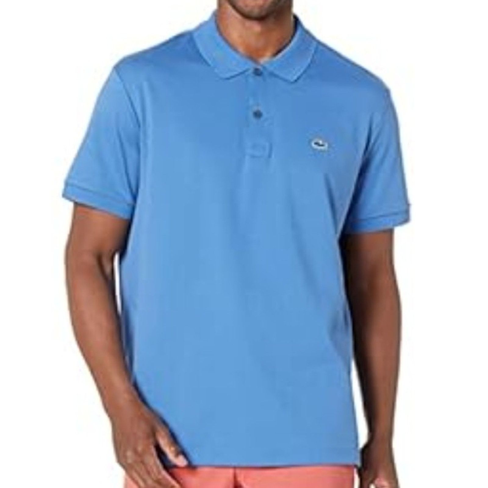 Lacoste Lacoste Mens Pima Jersey Interlock Regular Fit Polo Blue S Size US S / EU 44-46 / 1 - 1 Thumbnail
