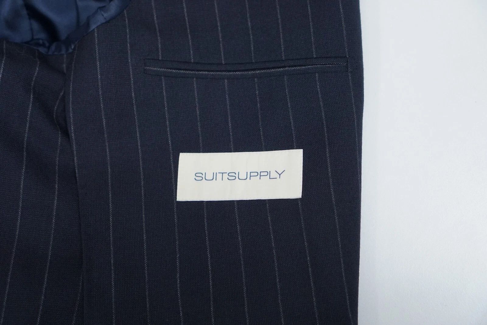 Suitsupply Men Suitsupply Blazer Havana Traveller Navy Blue Wool US40 Size 40R - 5 Thumbnail