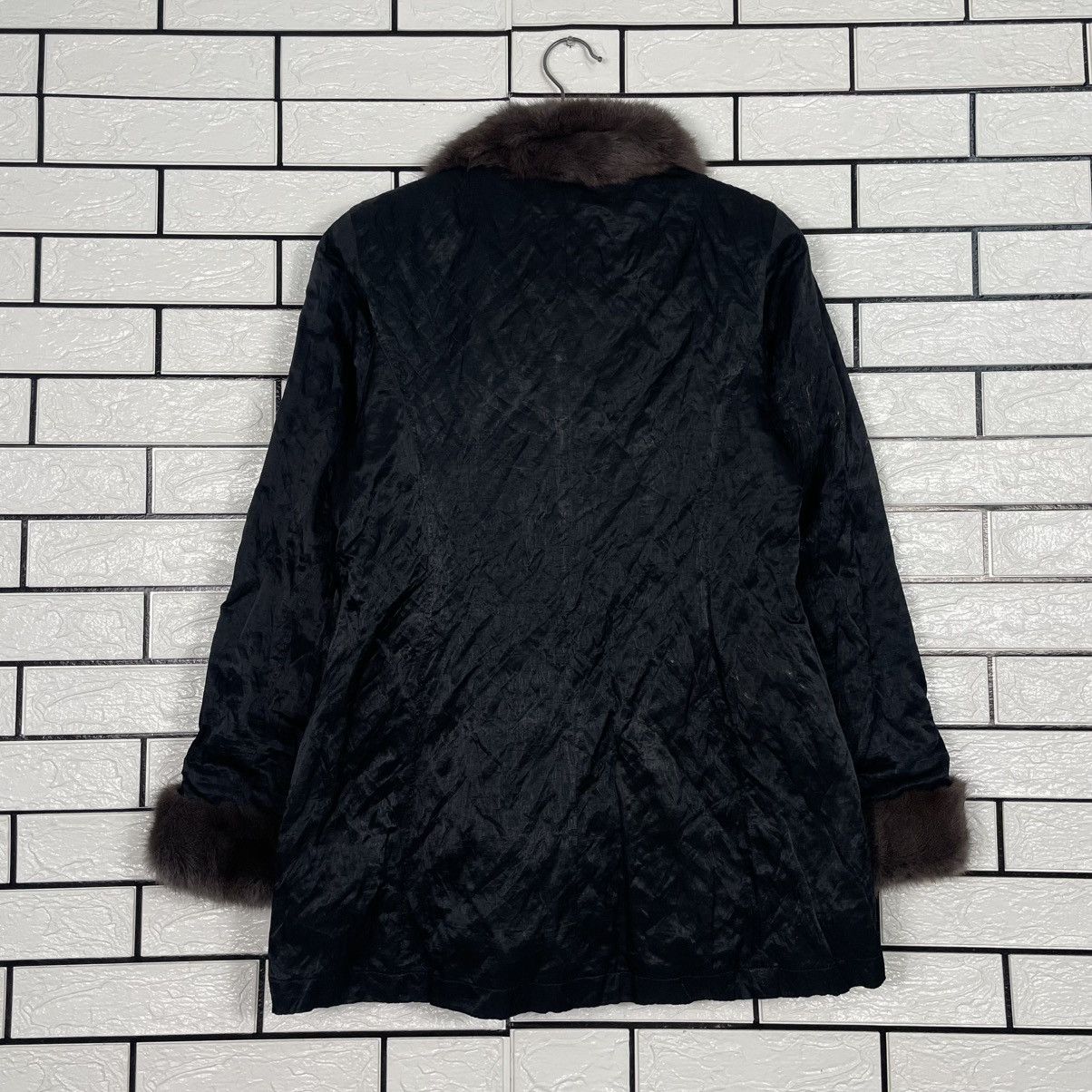 Japanese Brand Fur Nakamura Texture Colar Fur Jacket Size S / US 4 / IT 40 - 3 Thumbnail