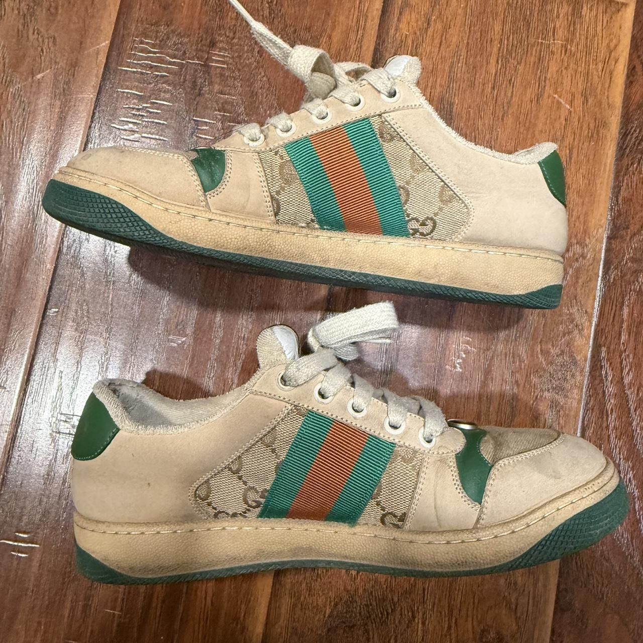 Gucci Gucci Screener GG Distressed Lace Up Sneakers Size US 7 / EU 40 - 2 Thumbnail