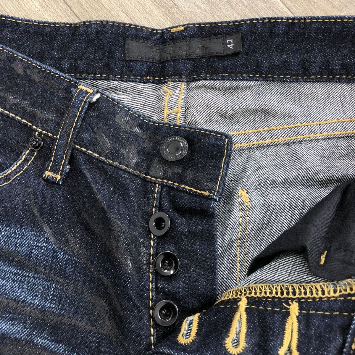 GOSTAR DE FUGA × If Six Was Nine × Tornado Mart 🇯🇵 2000s Fuga Devil Vomits Claw Mark Distressed Flared Jeans Size US 30 / EU 46 - 11 Thumbnail