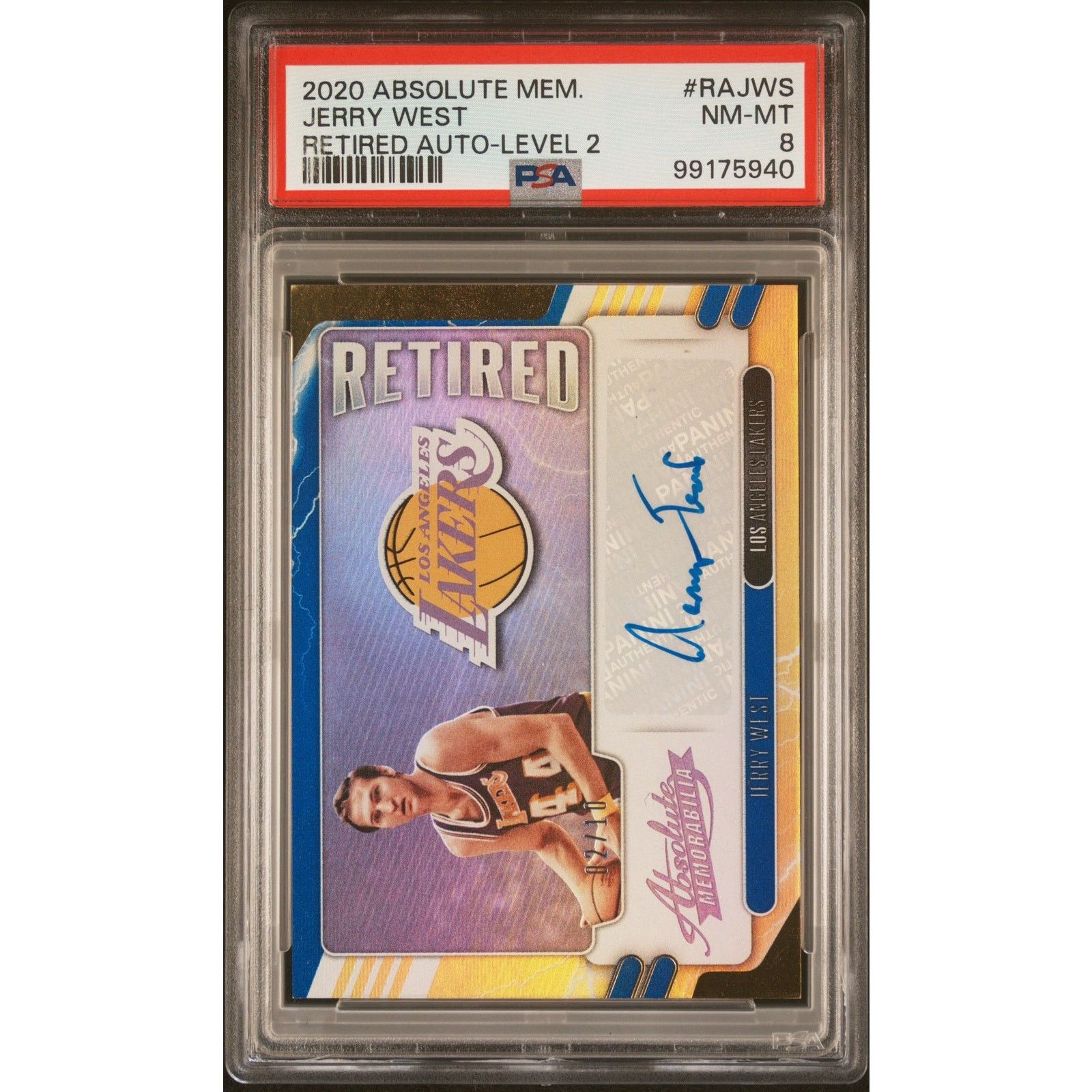 Other 2020 Absolute Retired Autographs Jerry West PSA 8 #/10 Size ONE SIZE - 1 Thumbnail